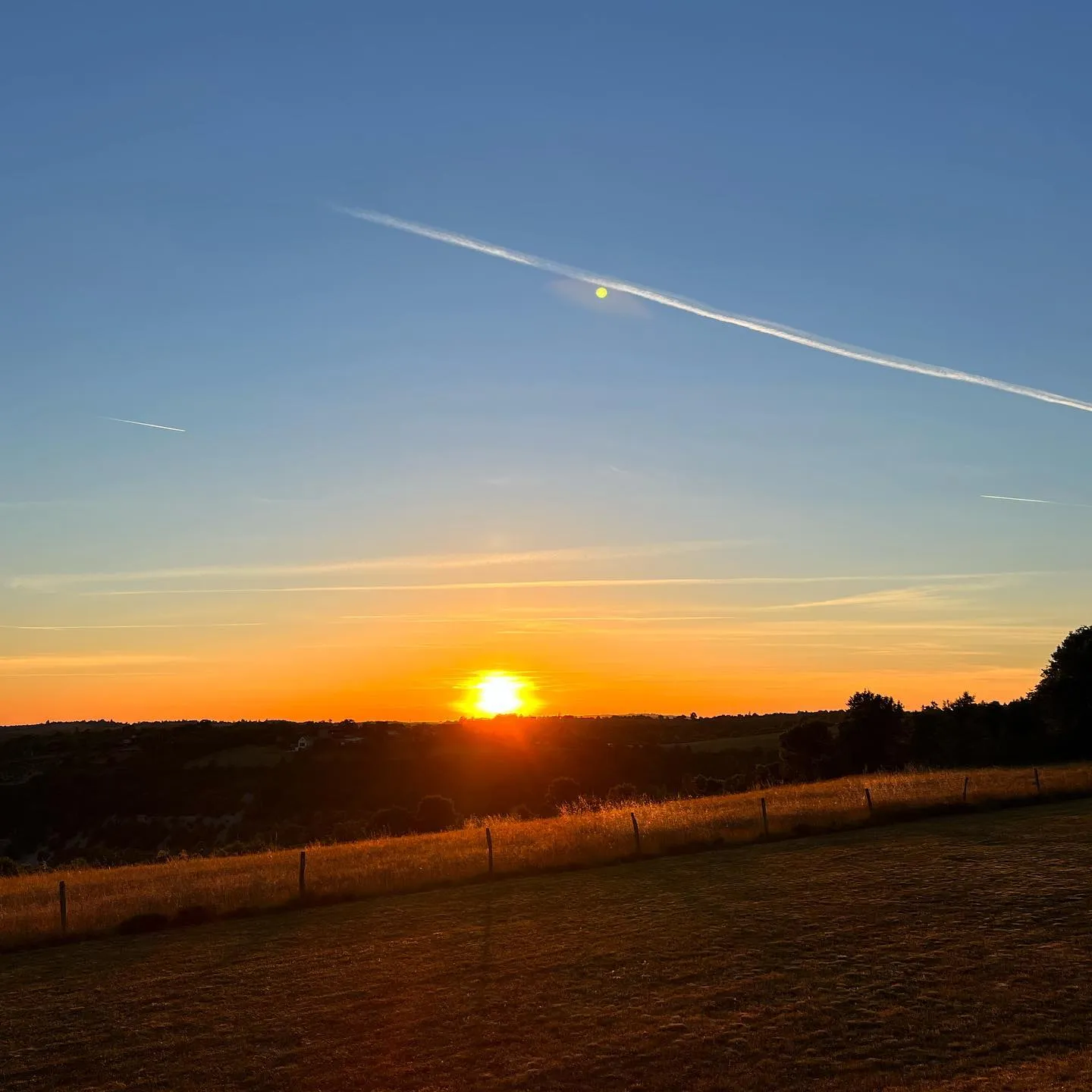Coucher de soleil campagne du Lot Rocamadour