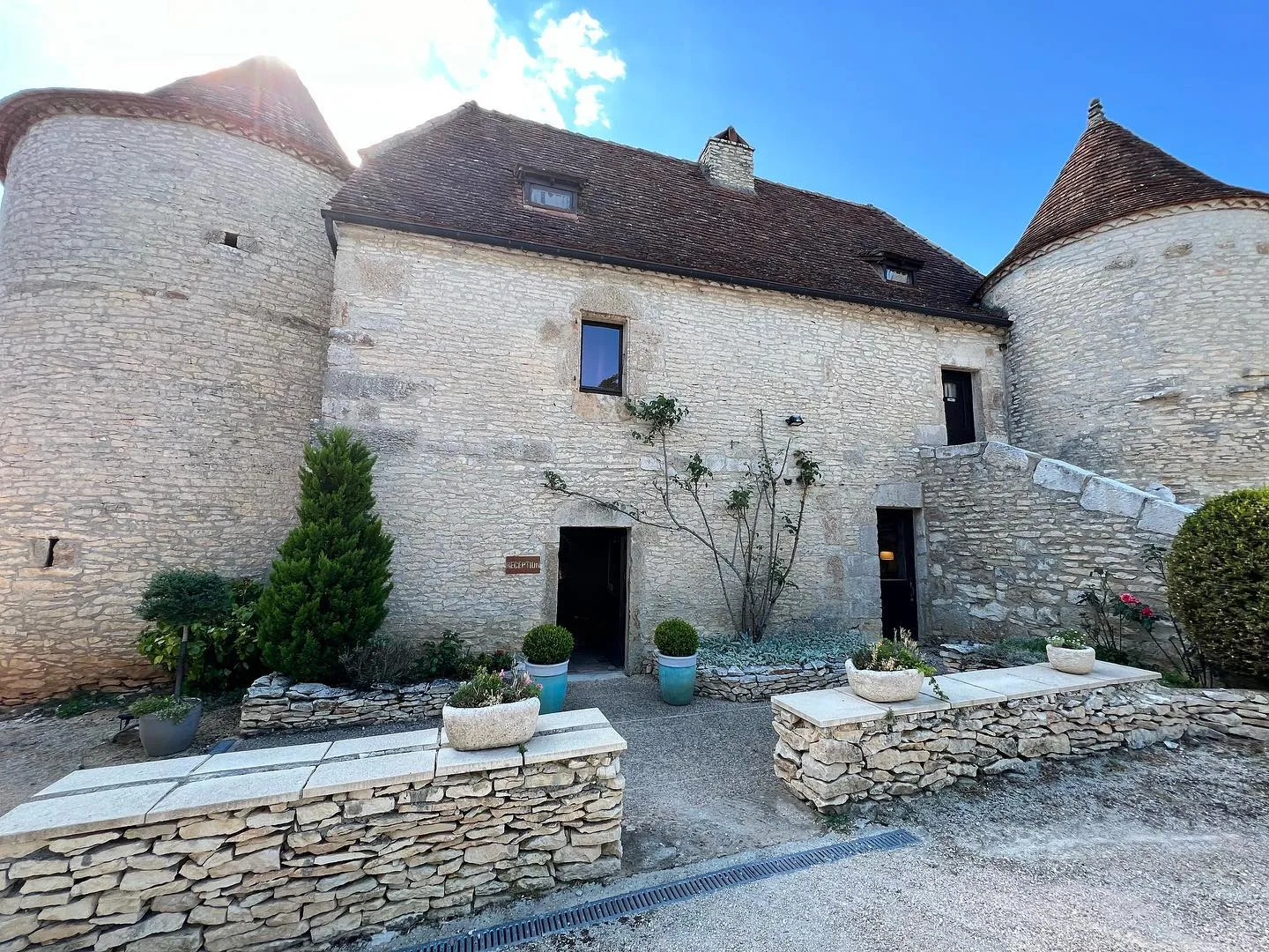 Vue panoramique campagne du Quercy depuis l'hôtel