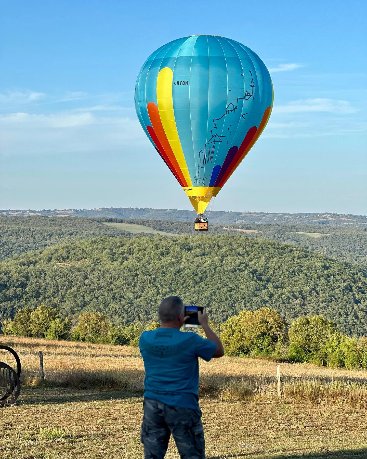 Montgolfière festival Rocamadour vue spectaculaire